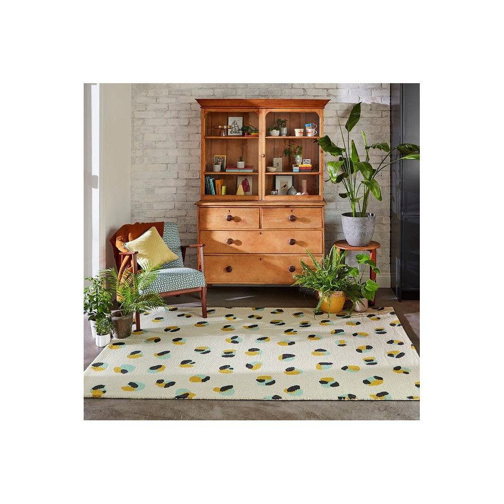 Scion Leopard Dots Pebble Sage Pure Wool Designer Rug