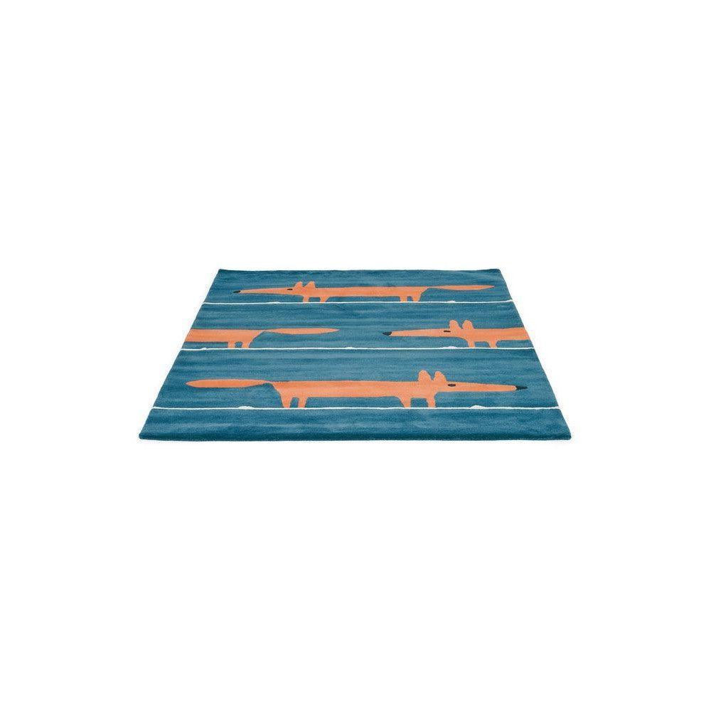 Scion Mr Fox Denim Pure Wool Designer Rug
