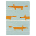 Scion Mr Fox Rug Aqua Pure Wool Designer Rug