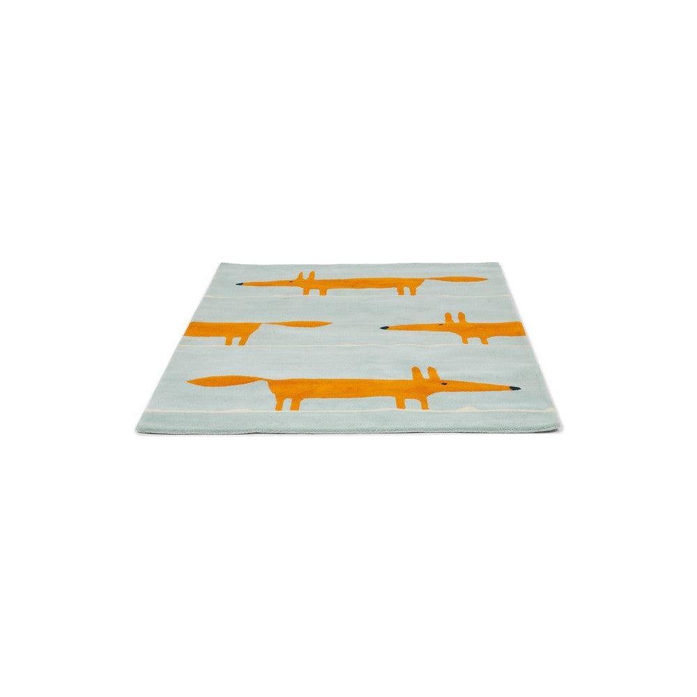 Scion Mr Fox Rug Aqua Pure Wool Designer Rug