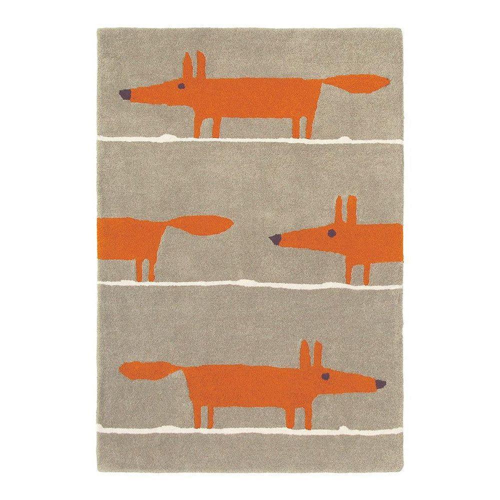 Scion Mr Fox Rug Cinnamon Pure Wool Designer Rug