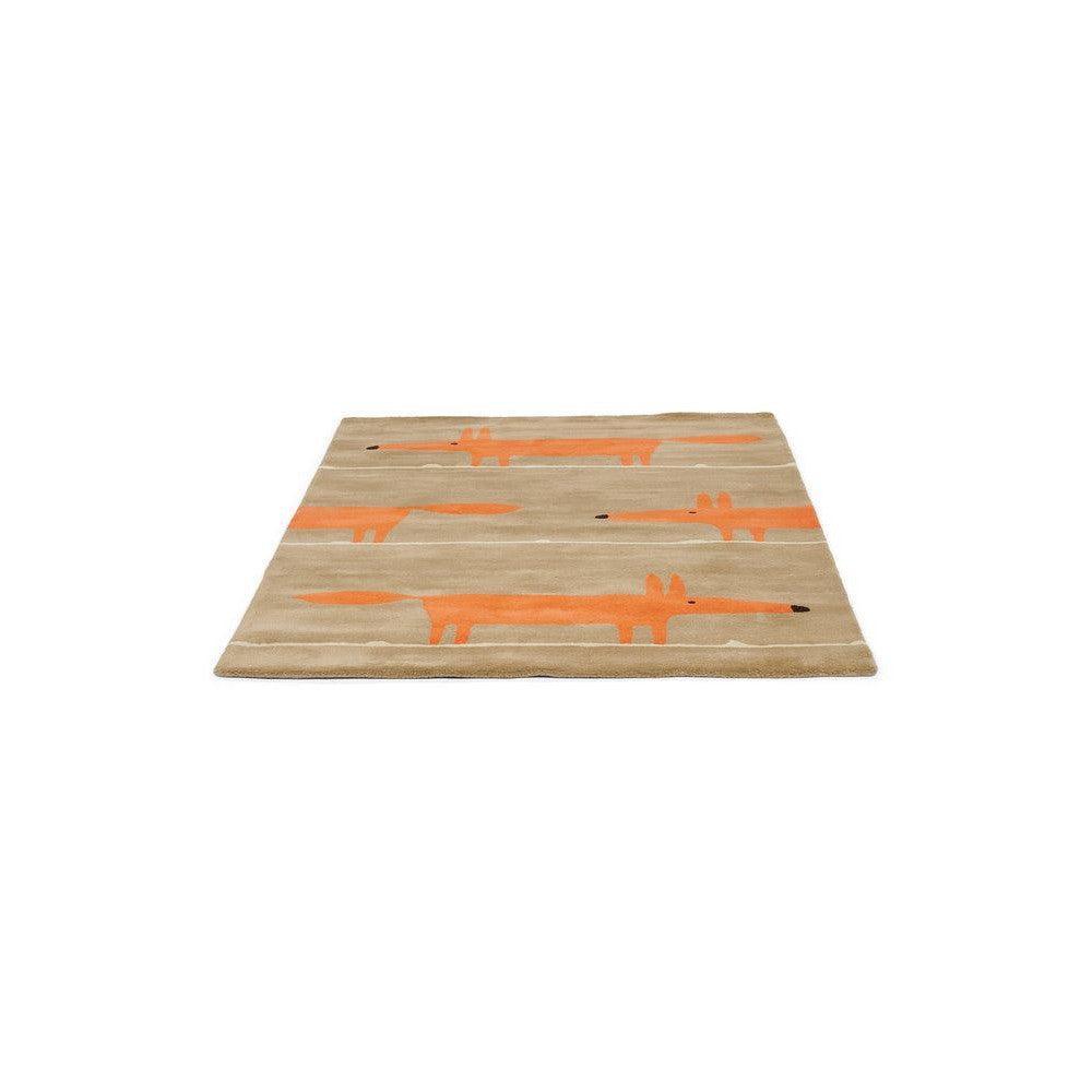 Scion Mr Fox Rug Cinnamon Pure Wool Designer Rug