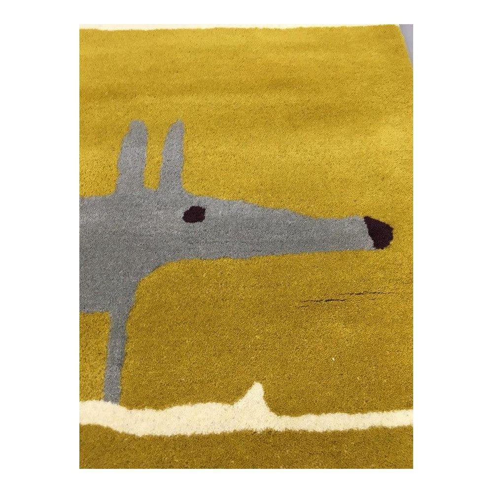 Scion Mr Fox Rug Mustard Pure Wool Designer Rug