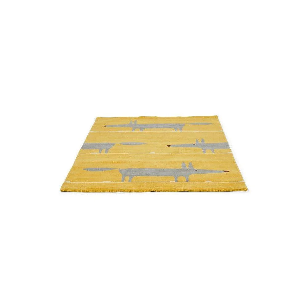 Scion Mr Fox Rug Mustard Pure Wool Designer Rug