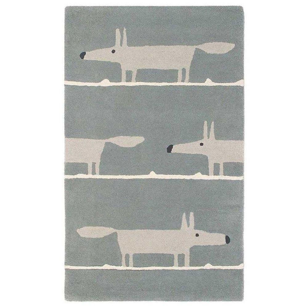 Scion Mr Fox Silver Pure Wool Designer Rug