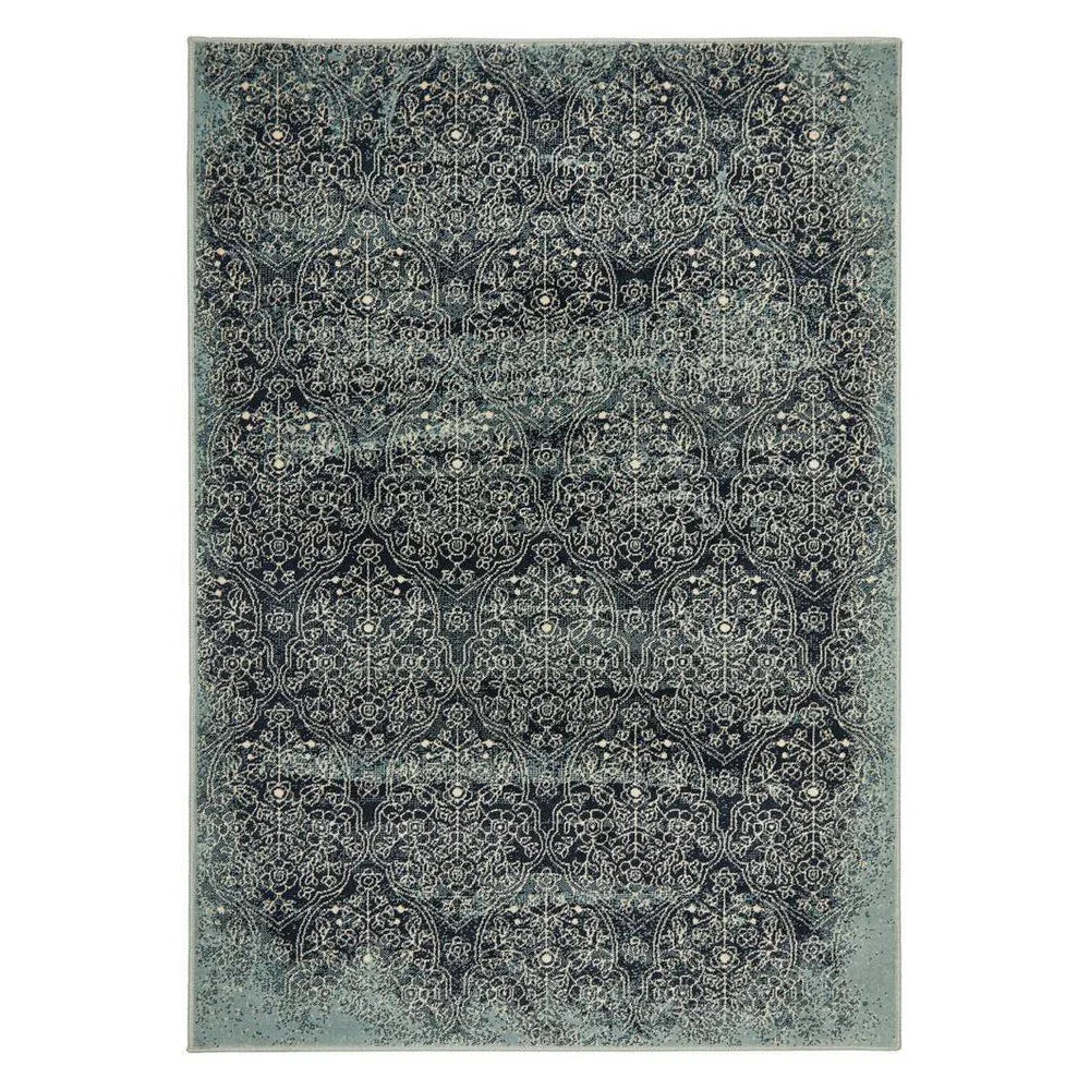 Oxford Mayfair Edge Denim Rug - ICONIC RUGS