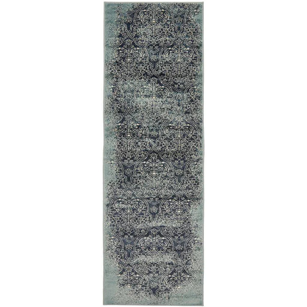 Oxford Mayfair Edge Denim Rug - ICONIC RUGS
