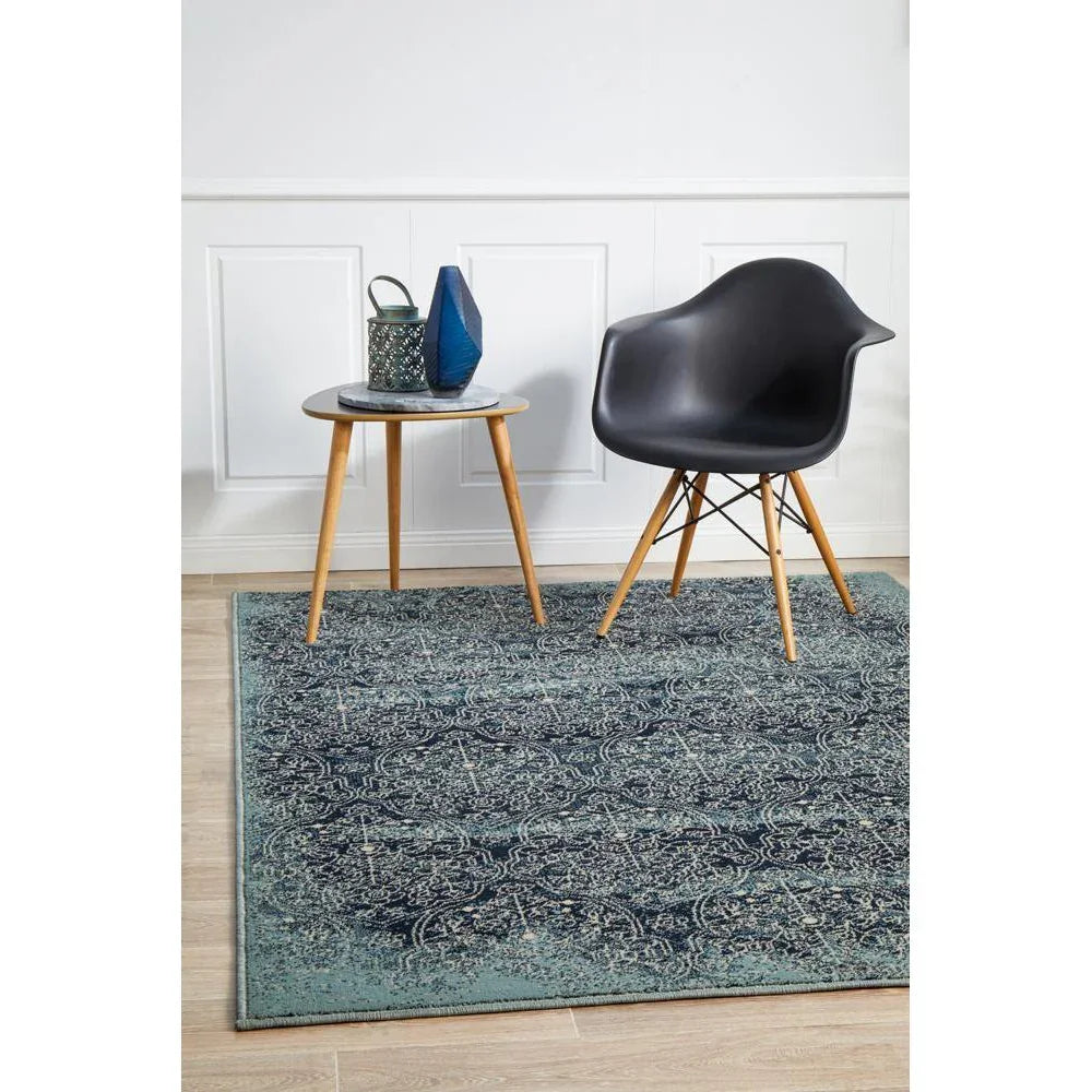 Oxford Mayfair Edge Denim Rug - ICONIC RUGS