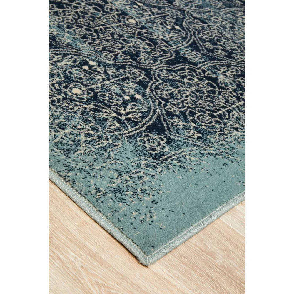 Oxford Mayfair Edge Denim Rug - ICONIC RUGS