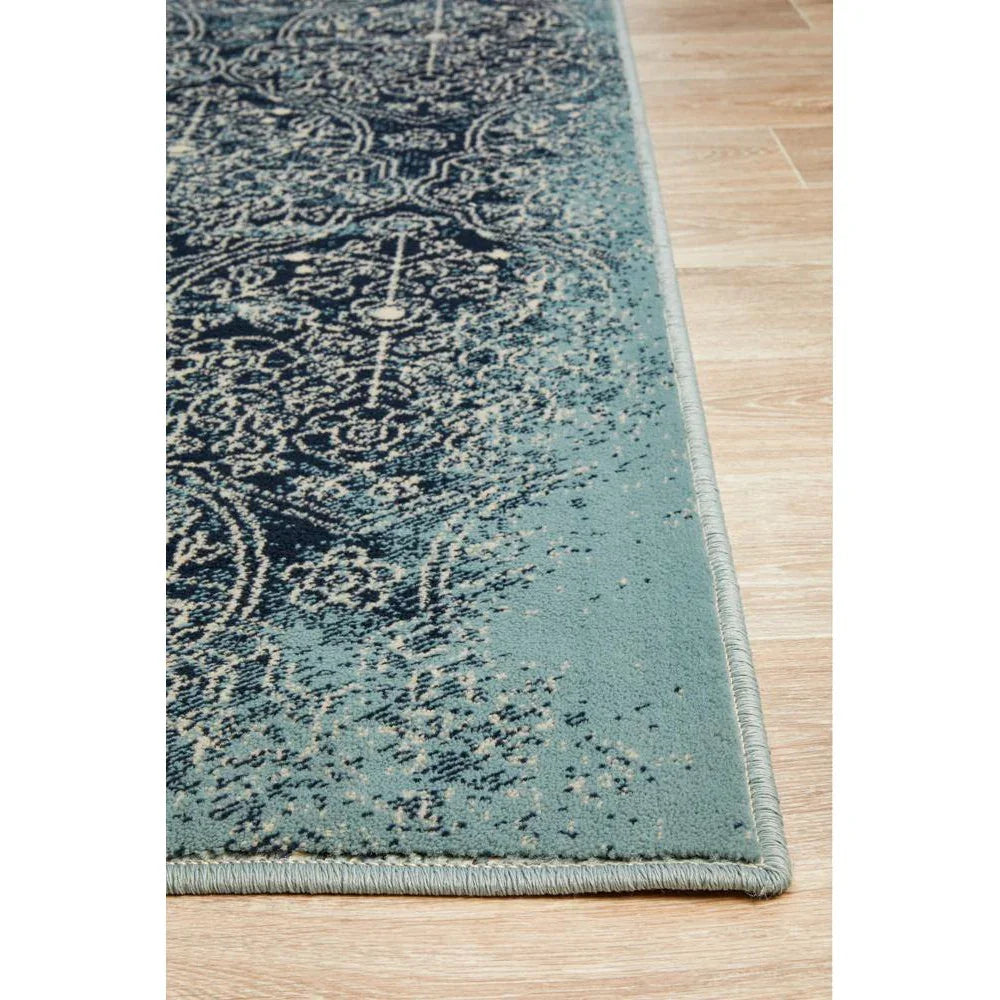 Oxford Mayfair Edge Denim Rug - ICONIC RUGS