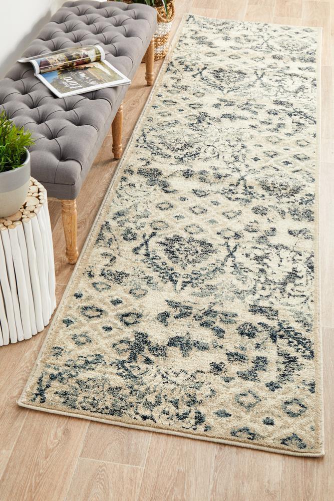 Oxford Mayfair Illusion Blue Runner Rug - ICONIC RUGS