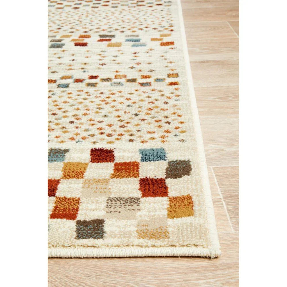 Oxford Mayfair Squares Bone Rug - ICONIC RUGS
