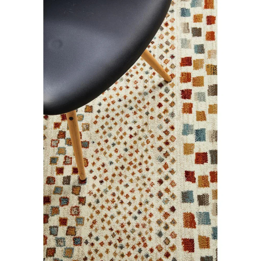 Oxford Mayfair Squares Bone Rug - ICONIC RUGS
