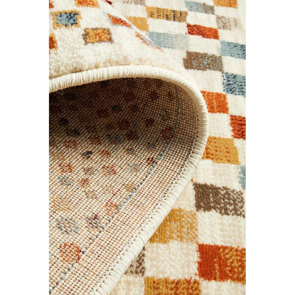 Oxford Mayfair Squares Bone Rug - ICONIC RUGS