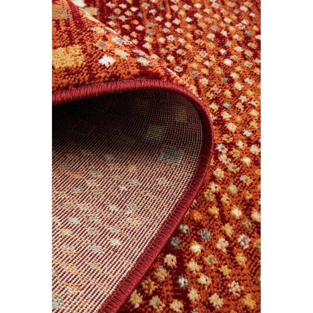 Oxford Mayfair Squares Rust Rug - ICONIC RUGS