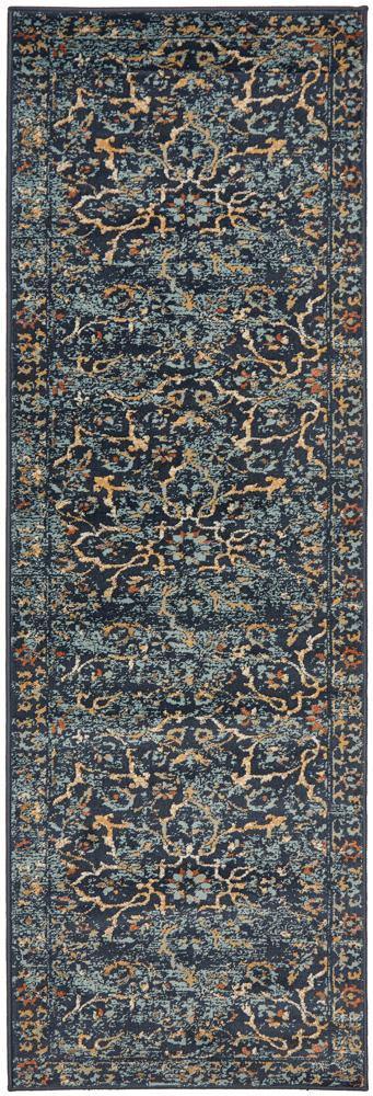 Oxford Mayfair Stem Navy Rug - ICONIC RUGS