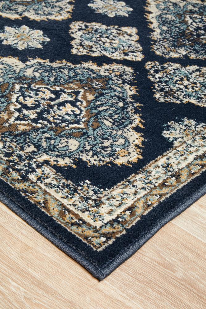 Oxford Mayfair Timeline Navy Rug - ICONIC RUGS