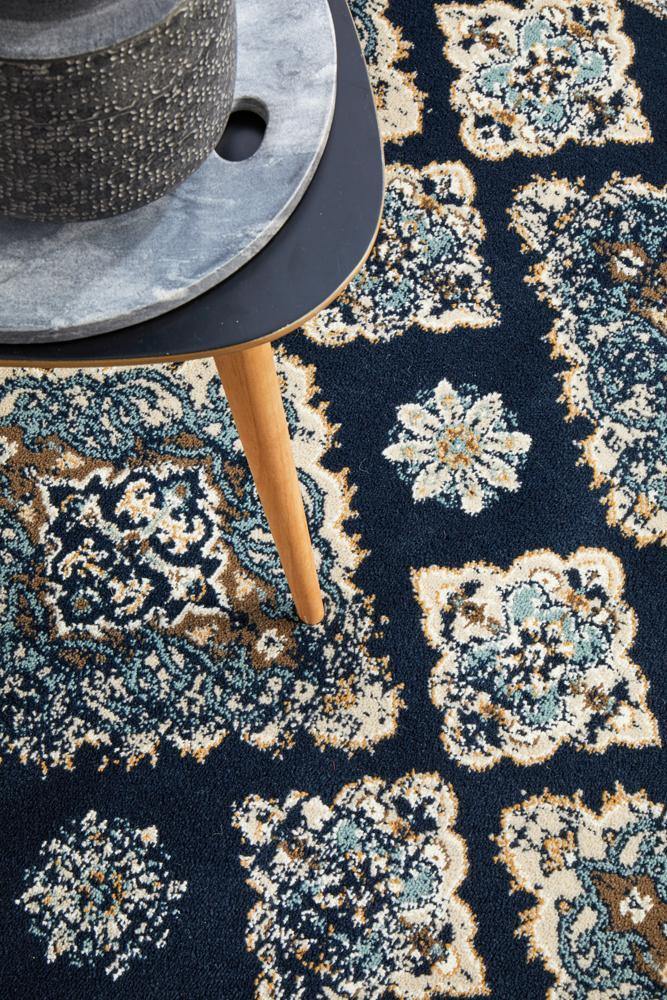 Oxford Mayfair Timeline Navy Rug - ICONIC RUGS