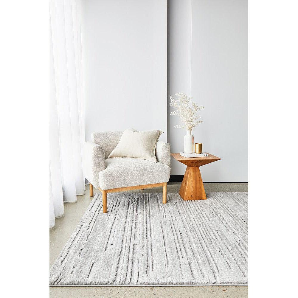 Serenade Ezra Rug in Silver
