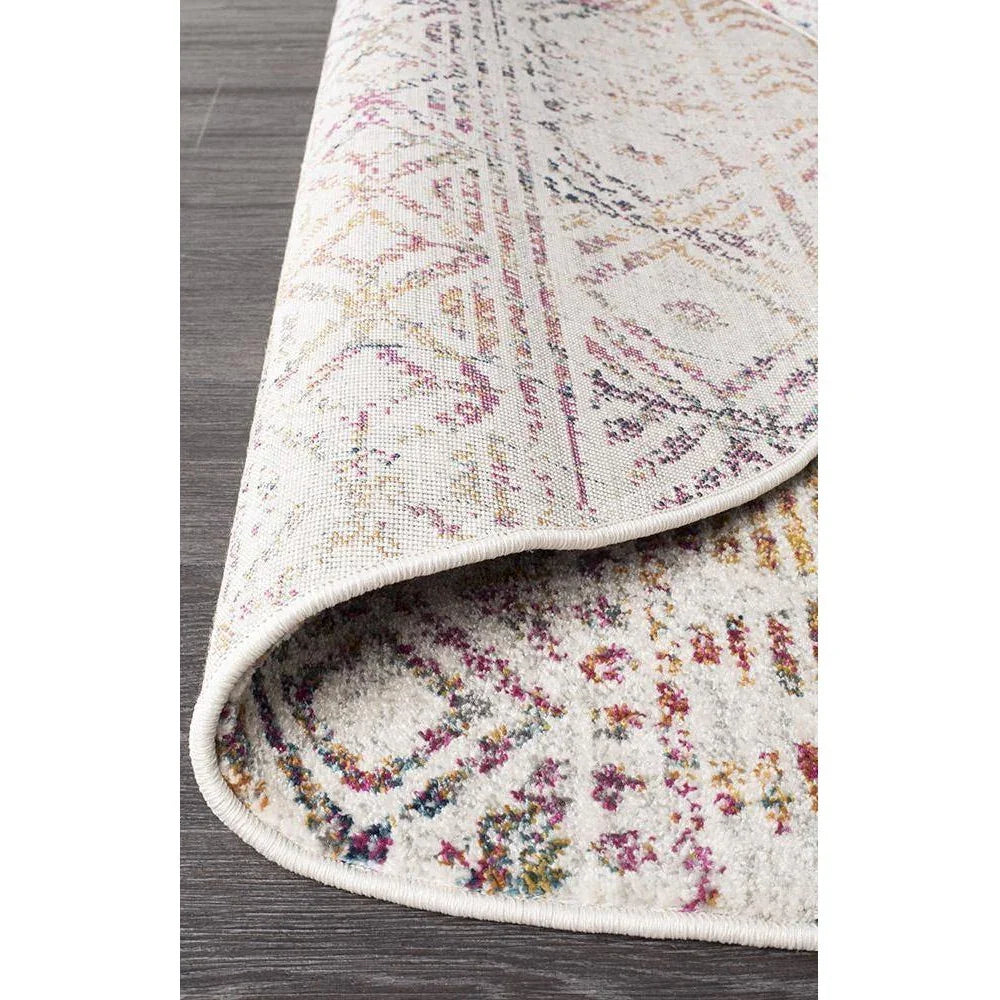 Oasis Ismail Multi Grey Rustic Round Rug