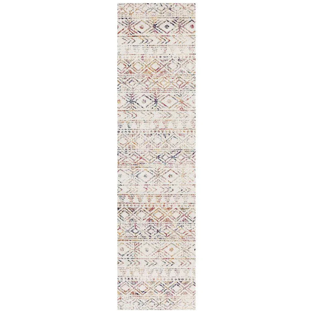 Oasis Ismail Multi Grey Rustic Runner Rug