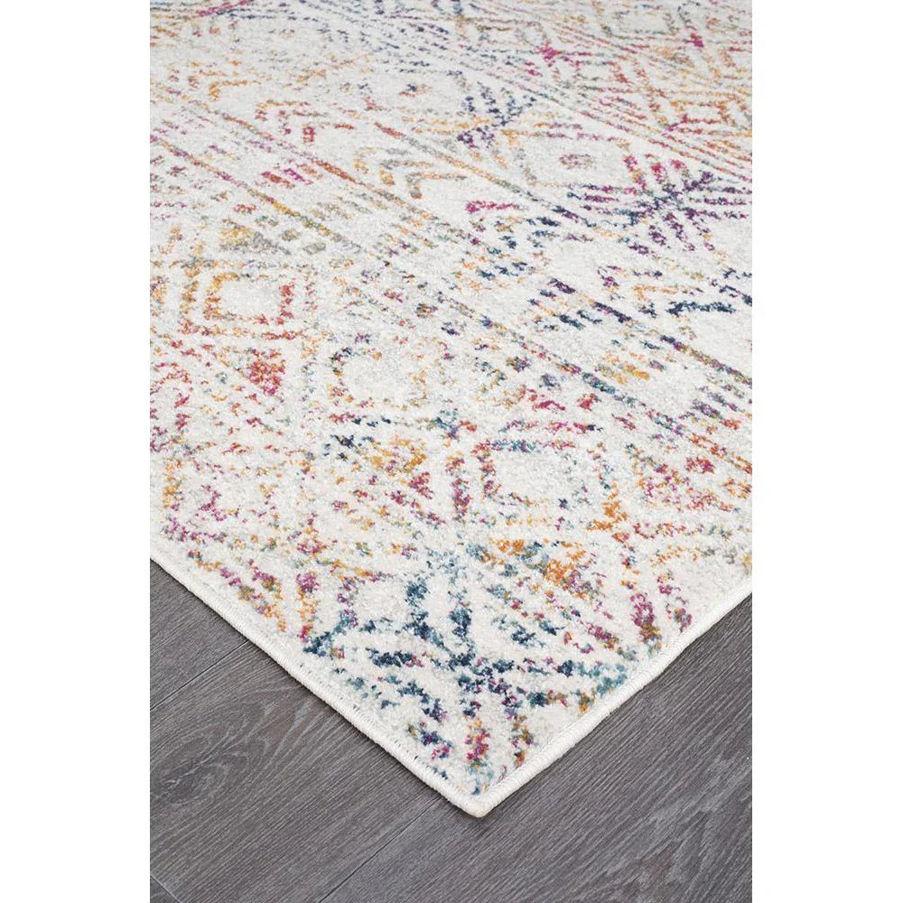 Oasis Ismail Multi Grey Rustic Runner Rug
