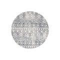 Oasis Ismail White Blue Rustic Round Rug
