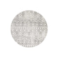 Oasis Ismail White Grey Rustic Round Rug