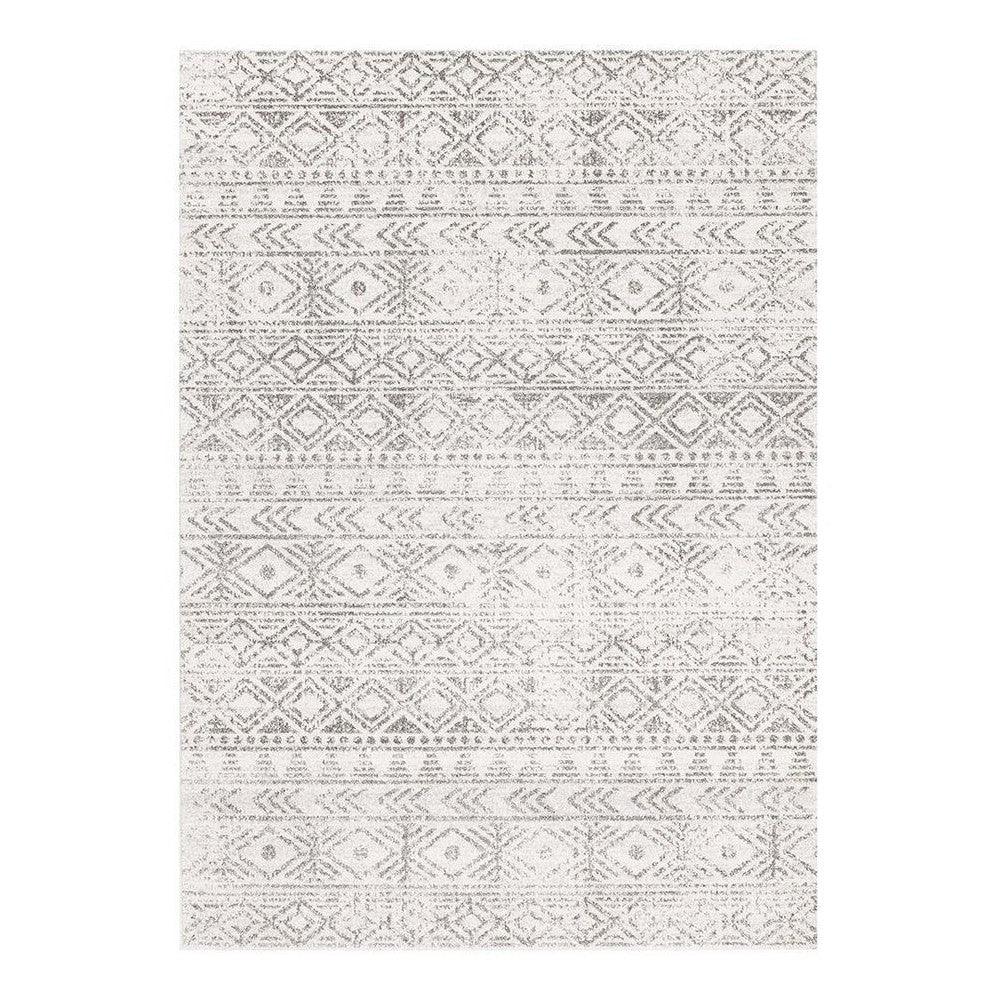 Oasis Ismail White Grey Rustic Rug