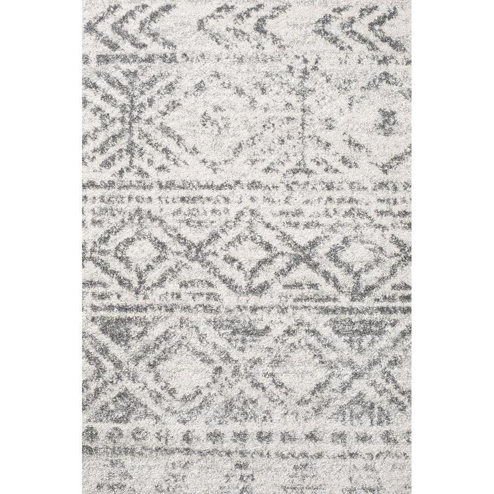 Oasis Ismail White Grey Rustic Rug