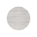 Oasis Nadia Grey Rustic Tribal Round Rug
