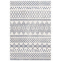 Oasis Nadia White Blue Rustic Tribal Rug