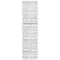 Oasis Nadia White Blue Rustic Tribal Runner Rug