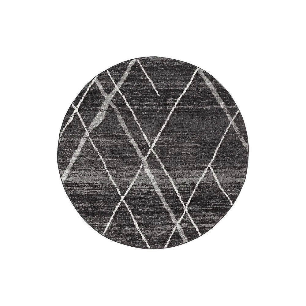 Oasis Noah Charcoal Contemporary Round Rug