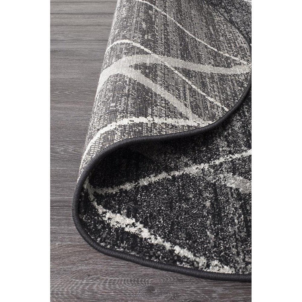 Oasis Noah Charcoal Contemporary Round Rug
