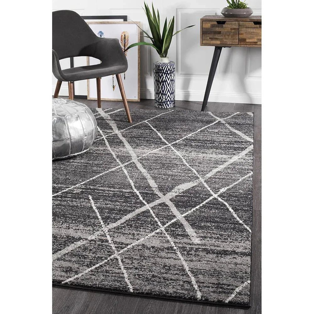 Oasis Noah Charcoal Contemporary Rug