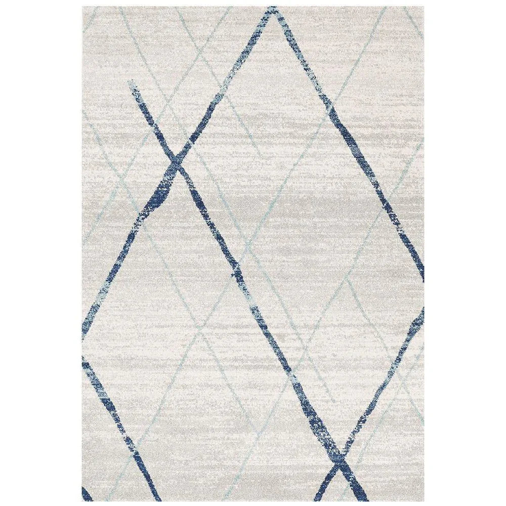 Oasis Noah White Blue Contemporary Rug