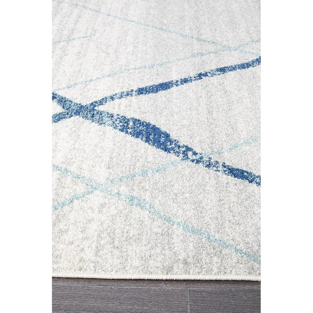 Oasis Noah White Blue Contemporary Rug