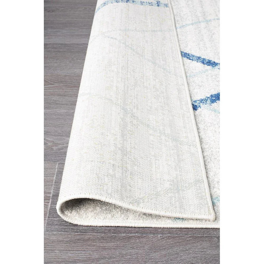 Oasis Noah White Blue Contemporary Rug