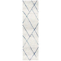Oasis Noah White Blue Contemporary Runner Rug