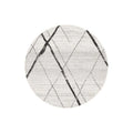 Oasis Noah White Grey Contemporary Round Rug