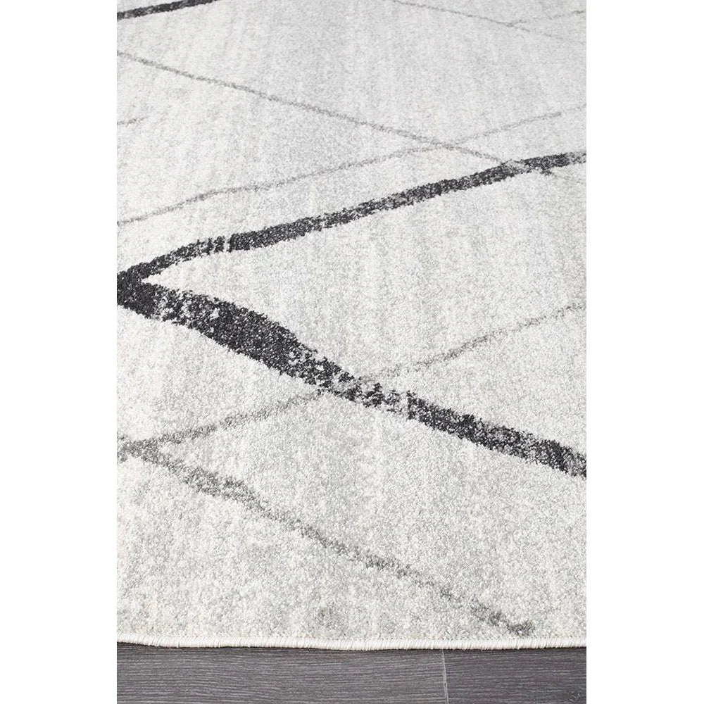Oasis Noah White Grey Contemporary Rug