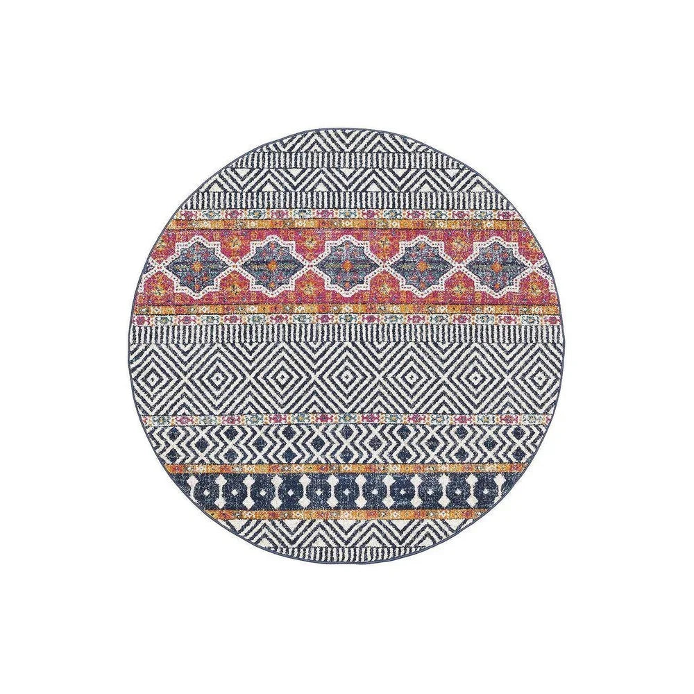 Oasis Sabrina Multi Tribal Round Rug