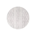 Oasis Salma White And Grey Tribal Round Rug