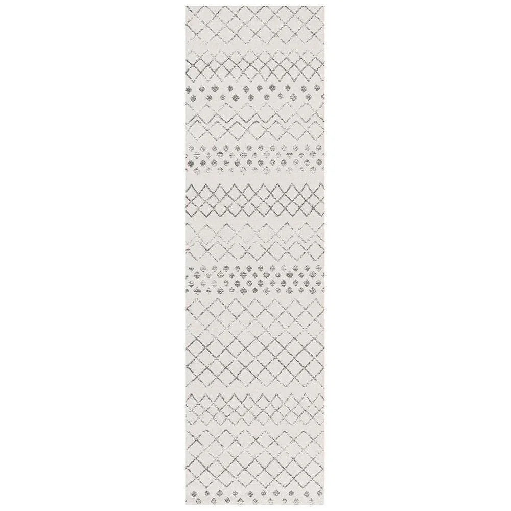 Oasis Selma White Grey Tribal Rug