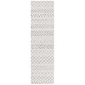 Oasis Selma White Grey Tribal Runner Rug