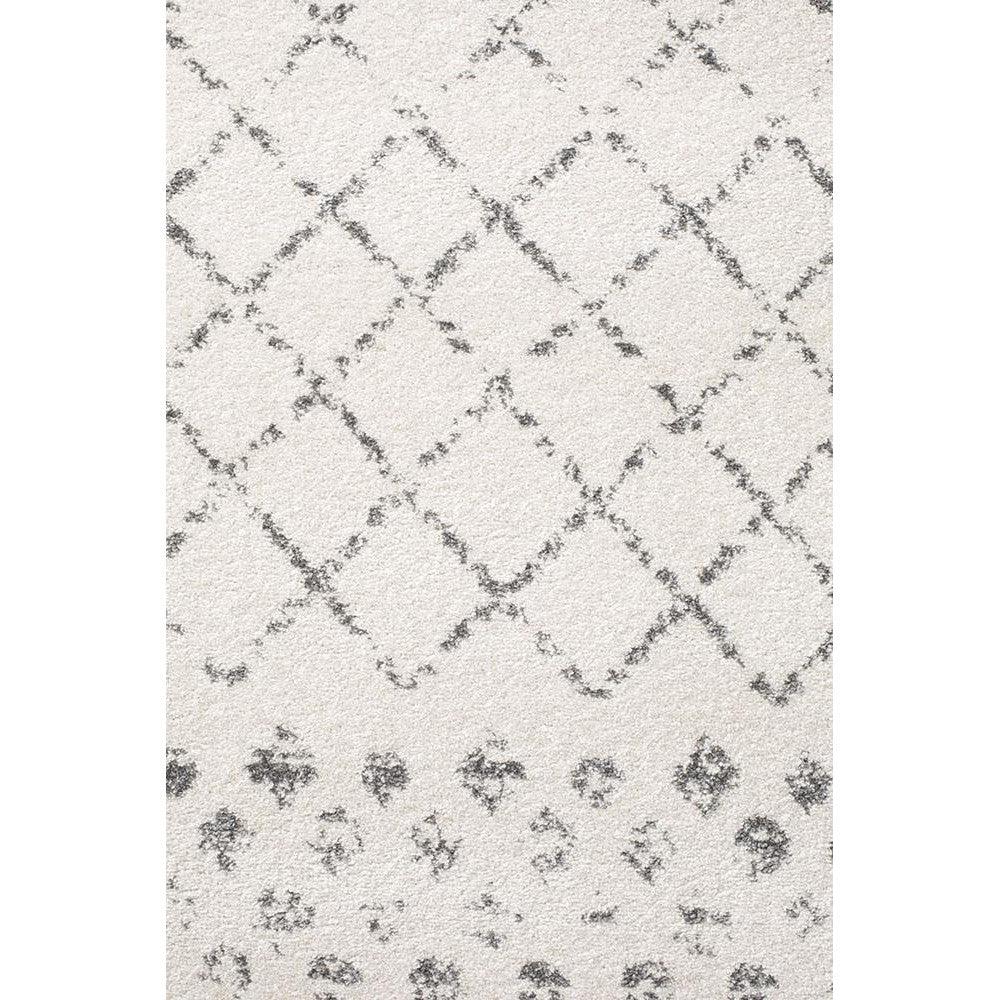 Oasis Selma White Grey Tribal Runner Rug