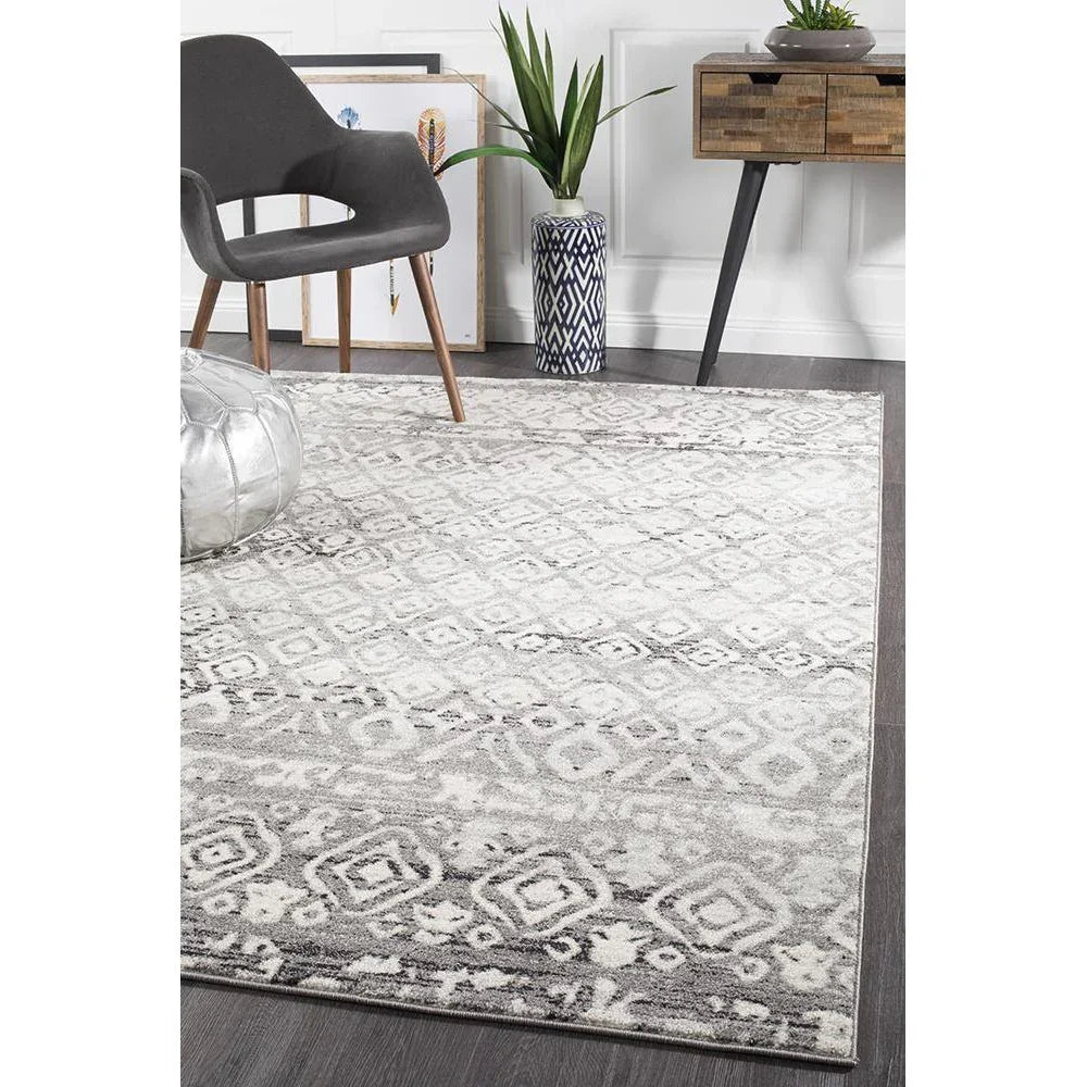 Oasis Zakira Dark Grey Tribal Rug