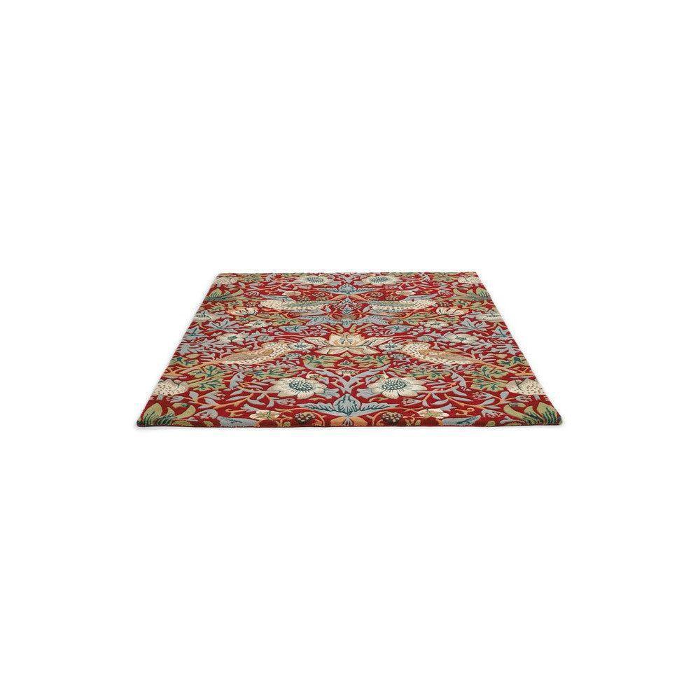 Strawberry Thief Crimson Pure Wool Designer Rug