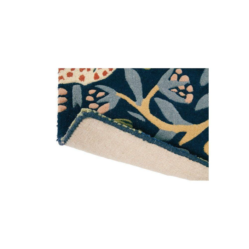 Strawberry Thief Indigo Pure Wool Designer Rug